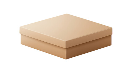 Simple beige box with a clean design, suitable for various packaging needs in a minimalist style.