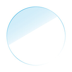 Blue outlined circle. Light gradient shading. Simple round shape. Minimal vector design.