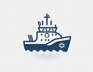 Obraz premium Icebreaker Ship Icon