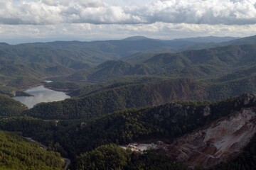 Mountain landscape in Turkey. A mountain landscape from a bird's-eye view.