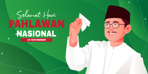 illustration of Indonesian National Heroes Day
