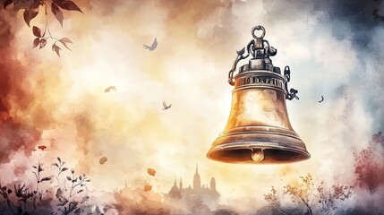 embrace freedom and hope: stunning sunrise image of the liberty bell - perfect as a inspirational poster for sports or home decor