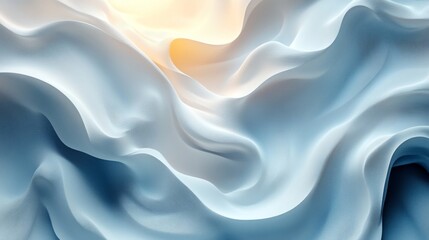 Fototapeta premium Abstract blue and white wave-like textured artwork