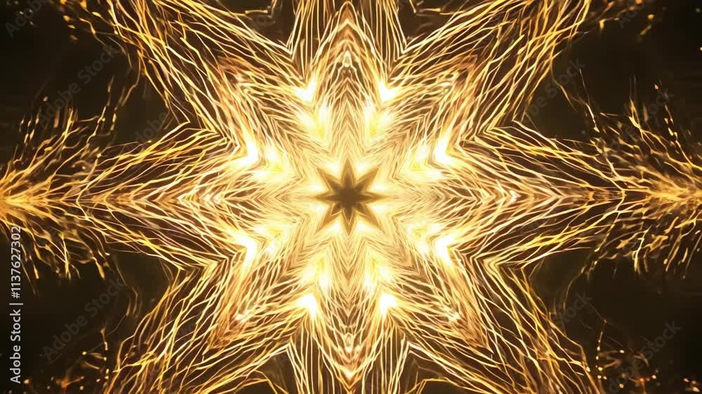 Poster mesmerizing golden light patterns create a stunning visual display