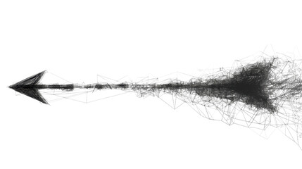 Fototapeta premium Abstract Arrow: A Study in Geometric Chaos and Energy