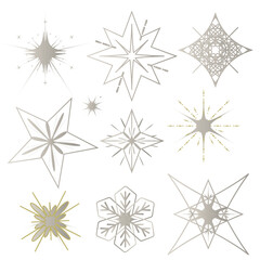 A set of snowflakes