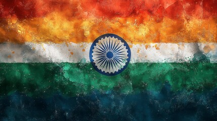 Vibrant Indian Flag Artwork: A Striking Artistic Interpretation of National Pride