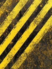 Intriguing Yellow and Black Diagonal Warning Stripes Graphic Design