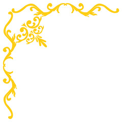 Gold Carved Corner Border