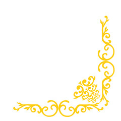 Fototapeta premium Gold Carved Corner Border