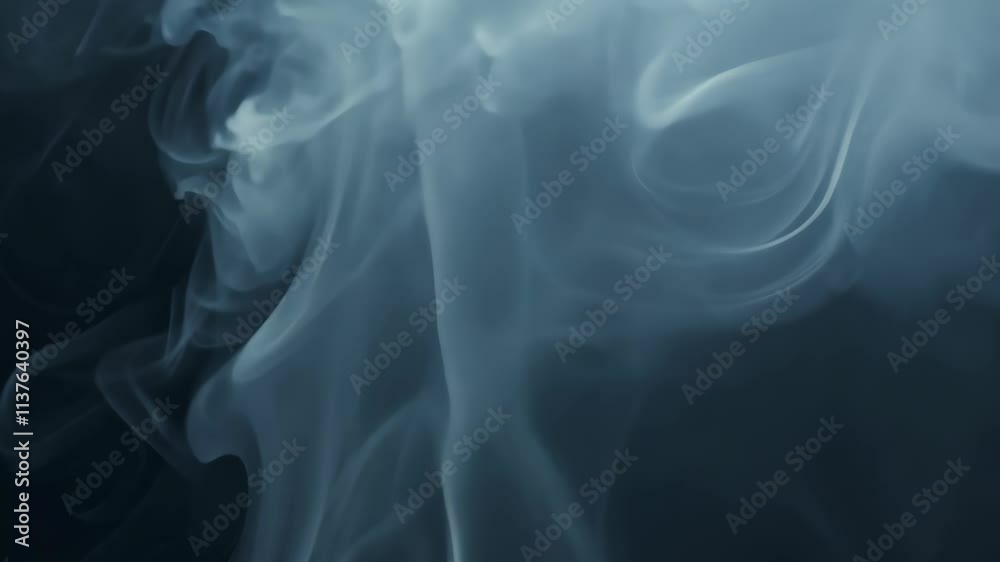 Aufkleber curling smoke creates mesmerizing patterns in dim light during an evening performance, showcasing th