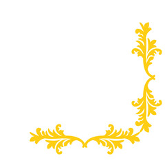 Gold Carved Corner Border