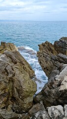 rocks and sea