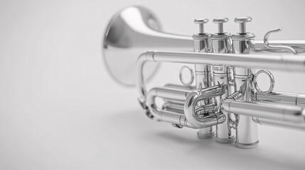 Obraz premium Trumpet for Musicians & Performers - Isolated on White Background