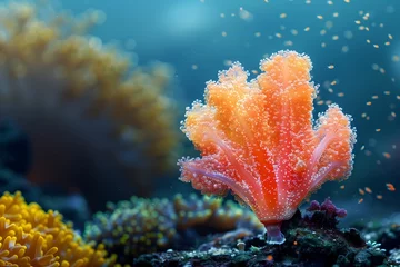 Fototapeten Vibrant underwater coral with stunning colors thriving in a marine ecosystem. © S photographer