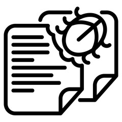 Bug outline style icon