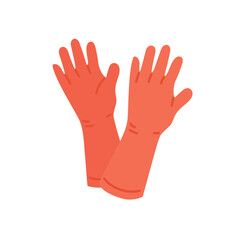 Obraz premium Rubber gloves icon vector isolated on white background, Rubber gloves logo concept