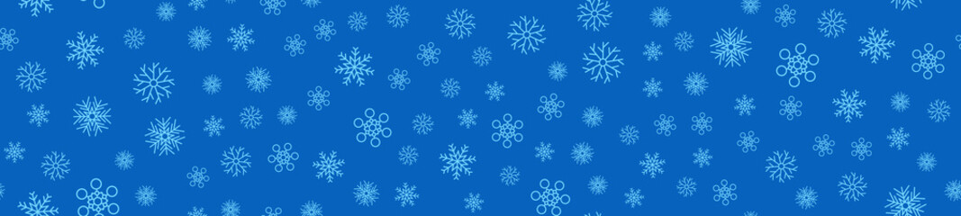 Winter seamless pattern with snowflakes
