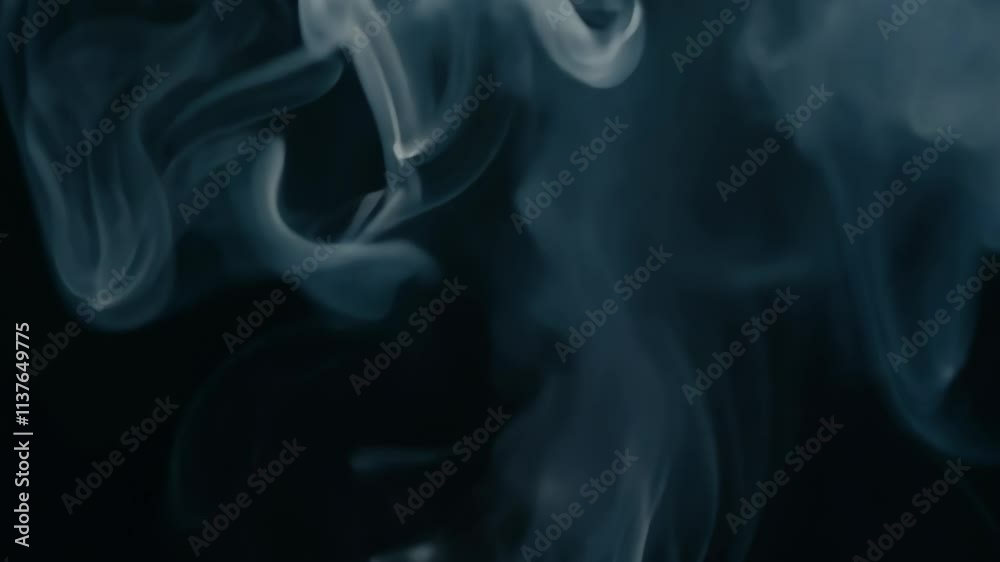 Aufkleber Captivating display of swirling smoke patterns created in a dark environment