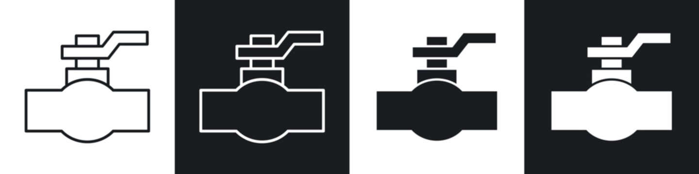 recommend clip art: Valve icons collection in black filled and line style.