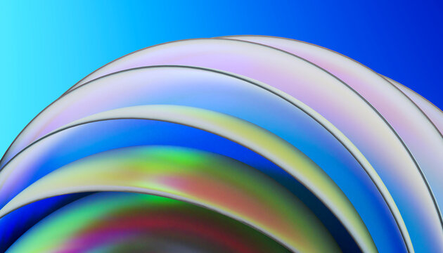 3D rendering of multi colored crystals