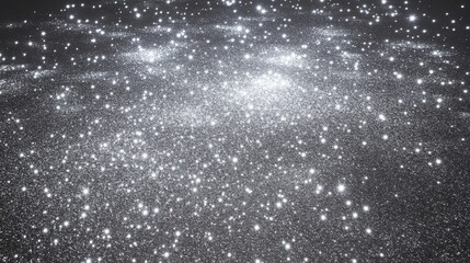 Obraz premium Stunning Silver Sparkle Background - A mesmerizing silver glitter texture for graphic design