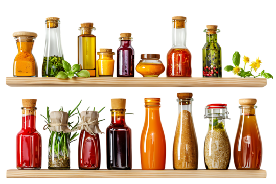 A vibrant hot air balloon with multiple colors, set against a transparent background, highlighting its distinct design