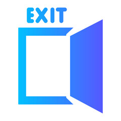 exit door Gradient icon