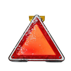 Winter car emergency signal Isolated On Transparent Background 
