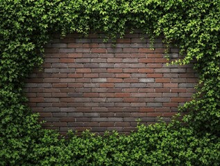 Grungy brick background with a lush greenery arrangement, , brick walls, grunge style, home decor ideas, botanical prints