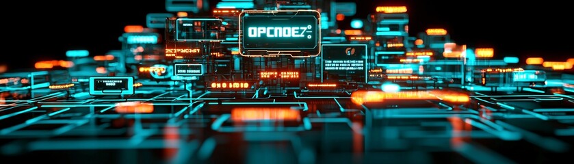 Obraz premium Connectivity-driven digital transformation, featuring sprawling smart city networks, IoT devices interlinked, and futuristic architecture