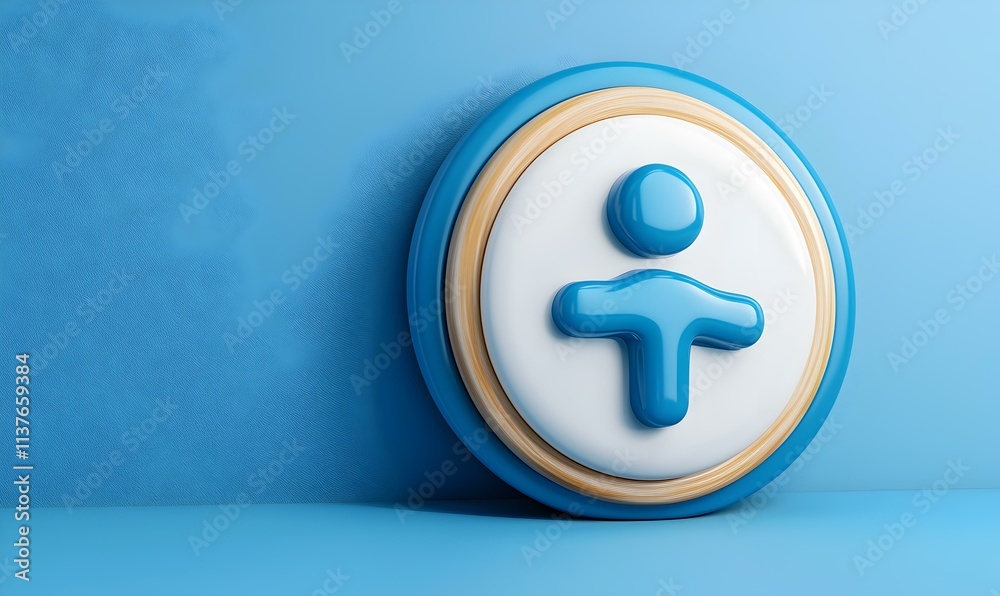 Poster 3D Icon for Representing New User Functionality Addition