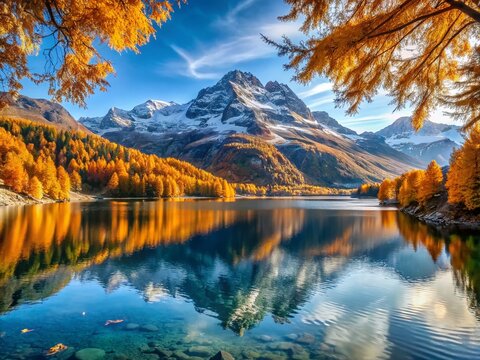 Sils Lake Autumn, Swiss Alps Photography: Breathtaking Bokeh Scenic Views Silsersee