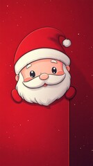 santa claus with blank sign