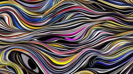 Fototapeta premium Abstract Colorful Flowing Lines: A Vibrant Visual Symphony