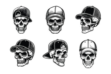 Schomburgk's deer head  skull vector handdrawn style