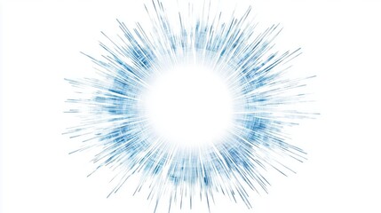 Blaue Lichtexplosion in abstrakter Form