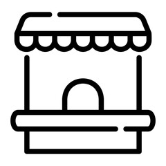 ticket office Line Icon