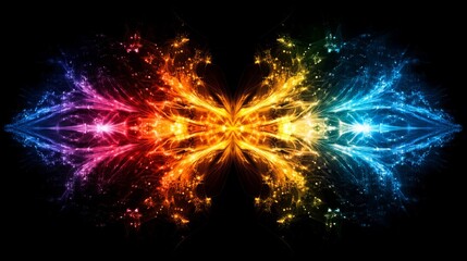 Abstract Colorful Butterfly Wings Design Image
