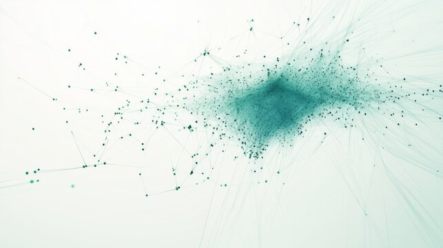 Gr&uuml;ne Punkte und Linien in abstrakter Form