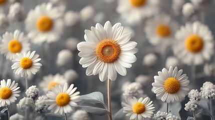 Obraz premium A Single Daisy Stands Out Among Many Others