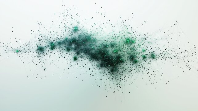 Gr&uuml;ne Lichtlinien in abstrakter Struktur