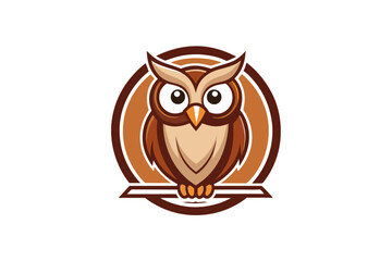 Owl mascot logo vector style