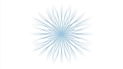 Blaue Lichtblume mit symmetrischen Linien