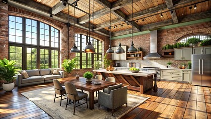 Fototapeta premium Luxury Modern Farmhouse Urban Exploration Photography: Abandoned Chic Interior Design