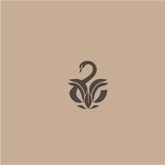 swan logo vector illustration logo template