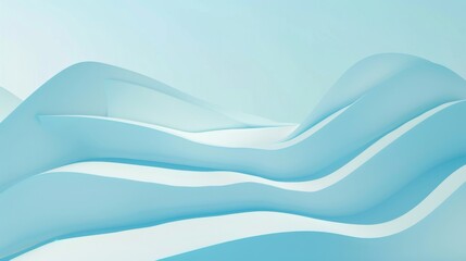 Abstract Blue Geometric Background with curved lines vector presentation design, light blue background 