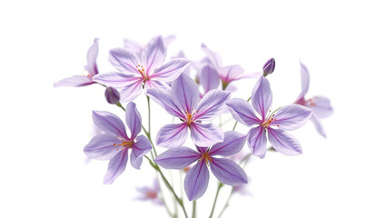 Fototapeta premium purple flowers watercolor isolated on white background, purple flowers, colorful blooms