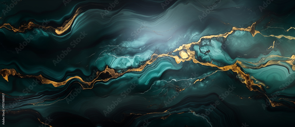 Aufkleber  Marble effect background. Fluid art texture. Backdrop with abstract mixing paint effect. Mixed paints for interior poster.