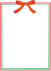 frame with red bow
